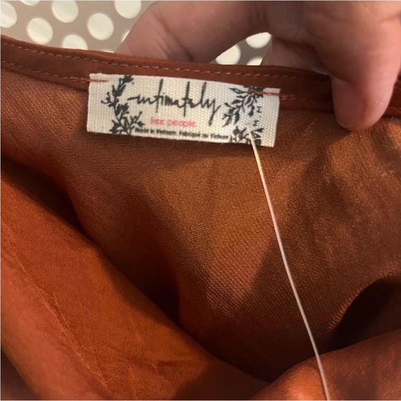 Free People Intimately Day to Night Midi Slip Dress Size Medium in Cinnabar NWT - Picture 6 of 13